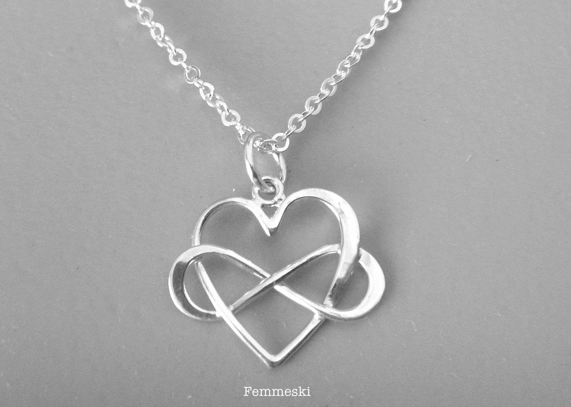 Girlfriend Gifts, Girlfriend Birthday Gift Ideas, 925 Sterling Silver  Infinity With Heart Necklace, Anniversary Valentines Day Present 94 