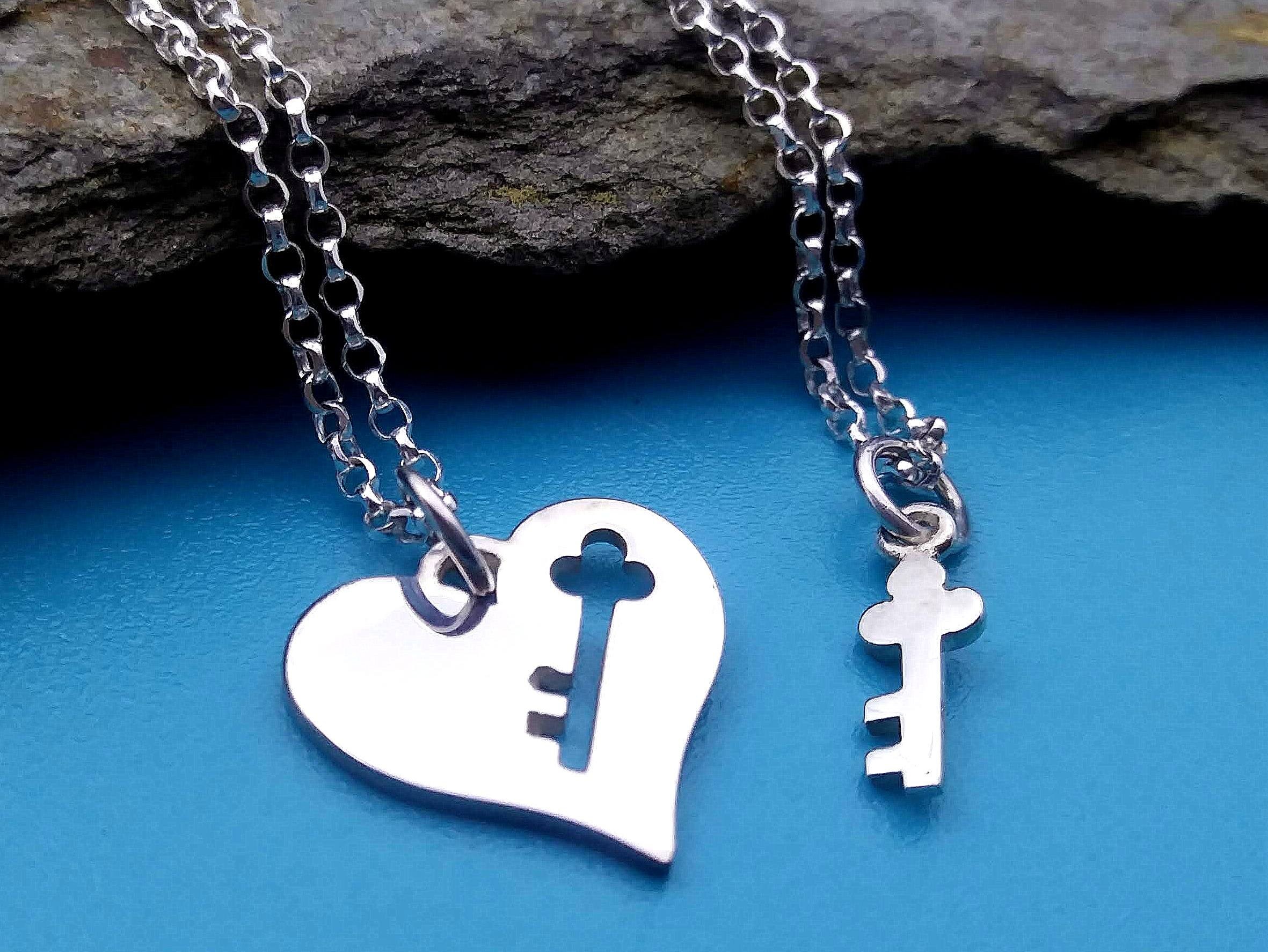 Key Necklace Set Sterling 
