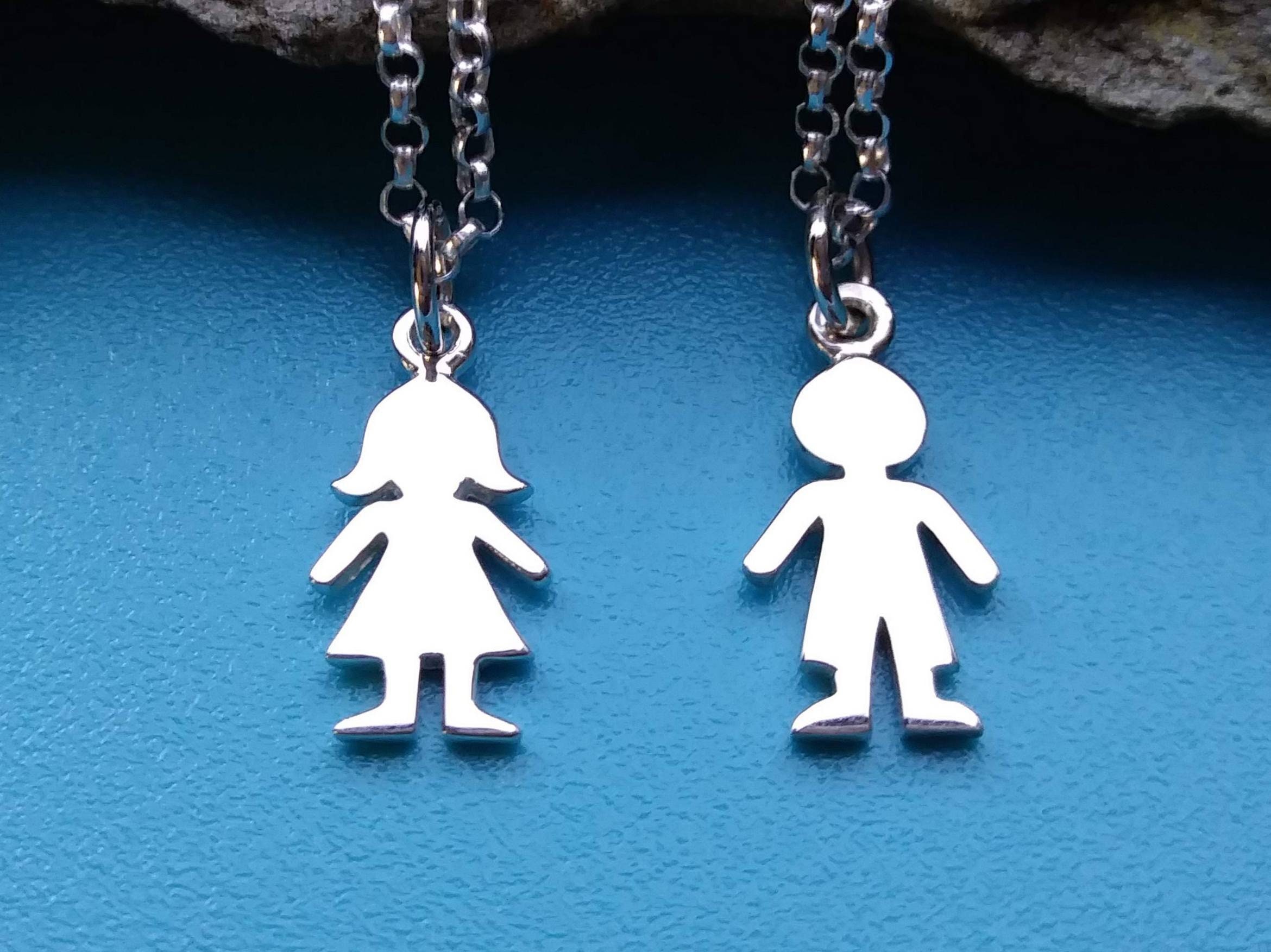 Boy or Girl Charm or Necklace Sterling Silver Jewelry Etsy UK