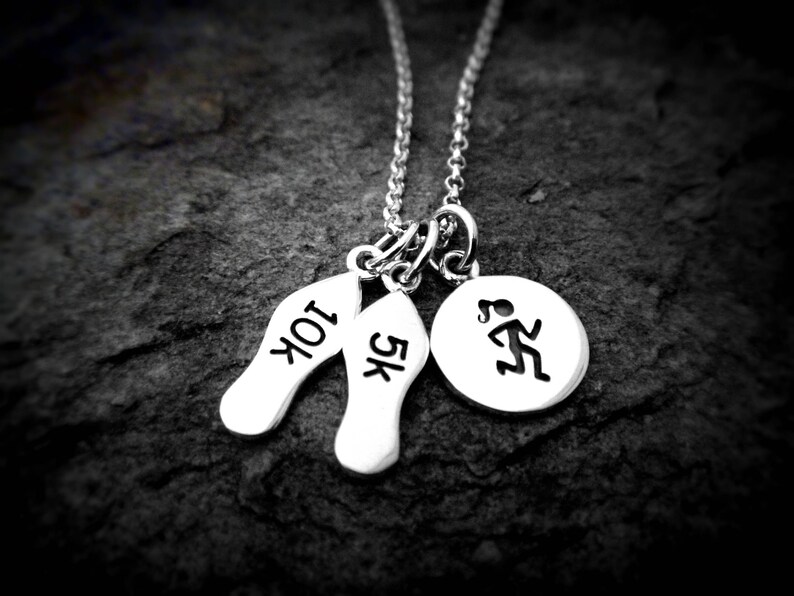 Run 925 Sterling Silver 10K Running Jewelry 5K Runner Pendant Marathon Run Like a Girl Necklace Runner Necklace Half marathon