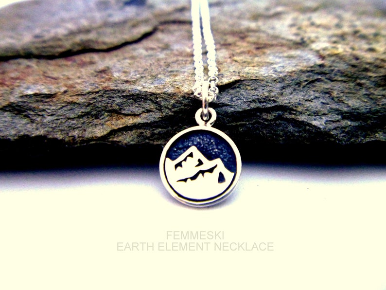 Earth Element Necklace Sterling Silver Earth Element Jewelry - Etsy