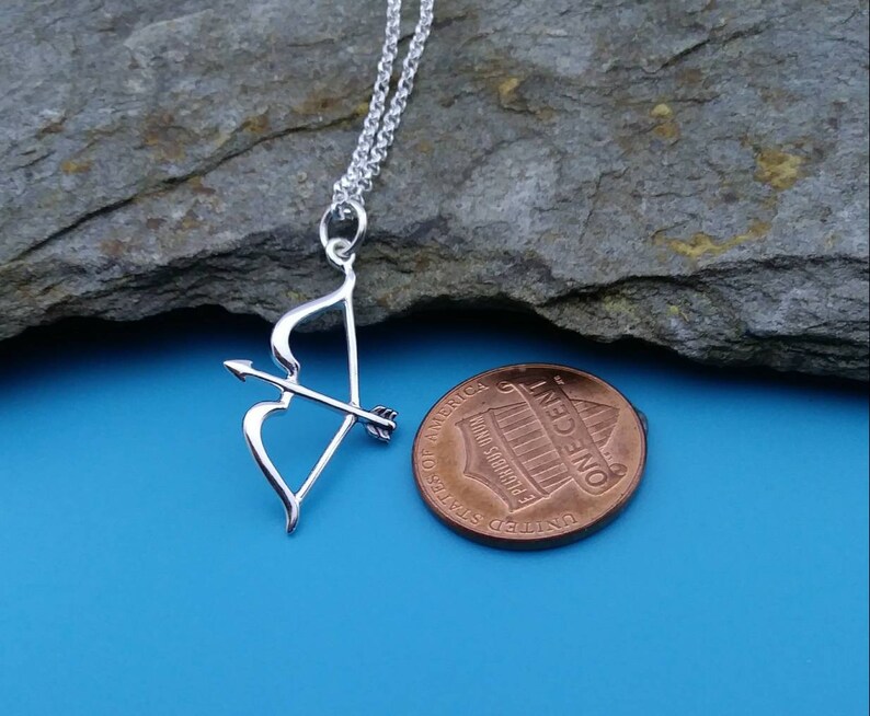 Archer Bow and Arrow Necklace or Charm Archery Jewelry Etsy