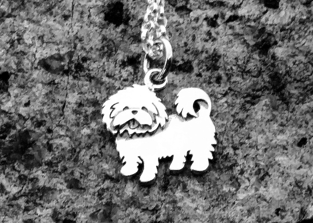 Sterling Silver Maltese Necklace, Dog Mom Necklace, Dog Lover Gift, Shih Tzu, Dog Owner Gift