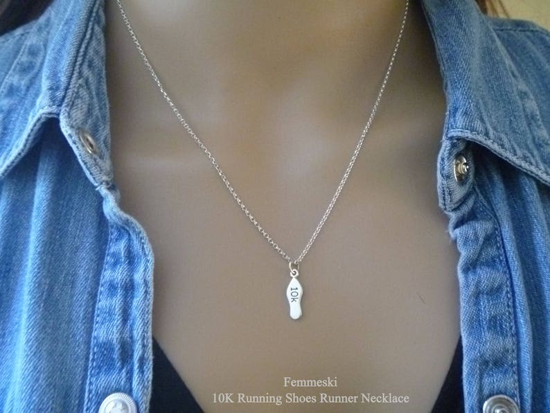 Run 925 Sterling Silver 10K Running Jewelry 5K Runner Pendant Marathon Run Like a Girl Necklace Runner Necklace Half marathon