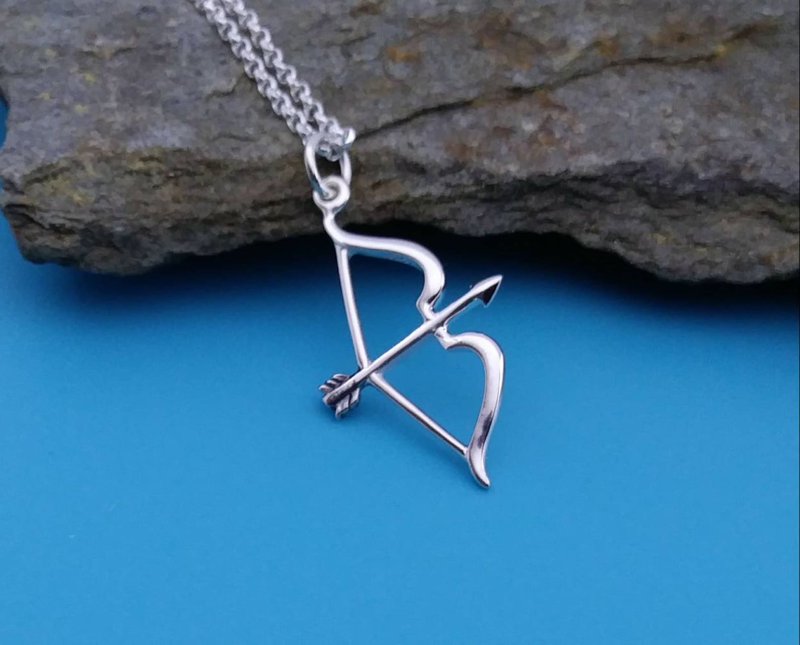 Bow and Arrow Necklace or Archer Charm Archery Jewelry Gift Etsy