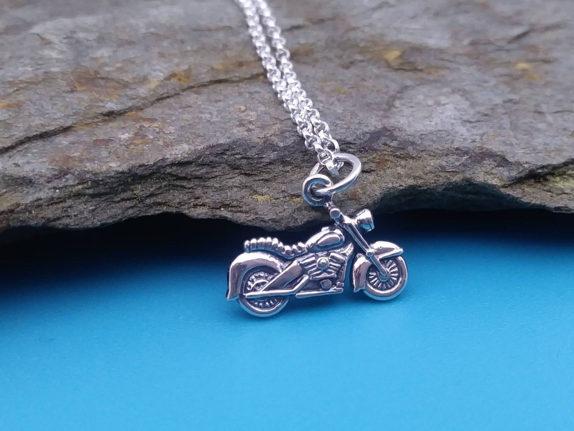 Motorcycle Necklace Motorcycle Necklace Motorcyclist | Etsy