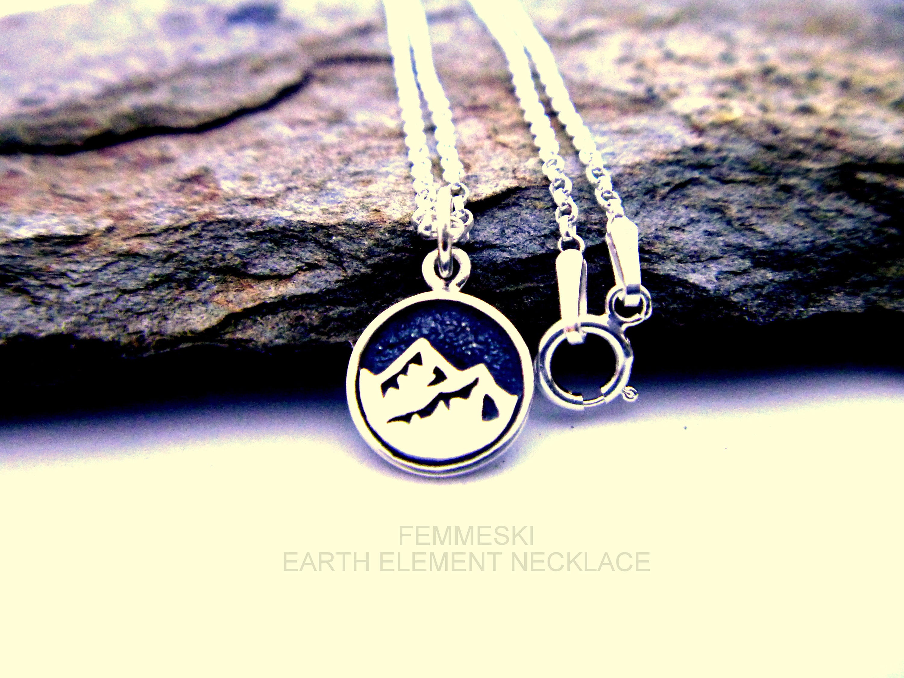 Earth Element Necklace Sterling Silver Earth Element Jewelry Etsy