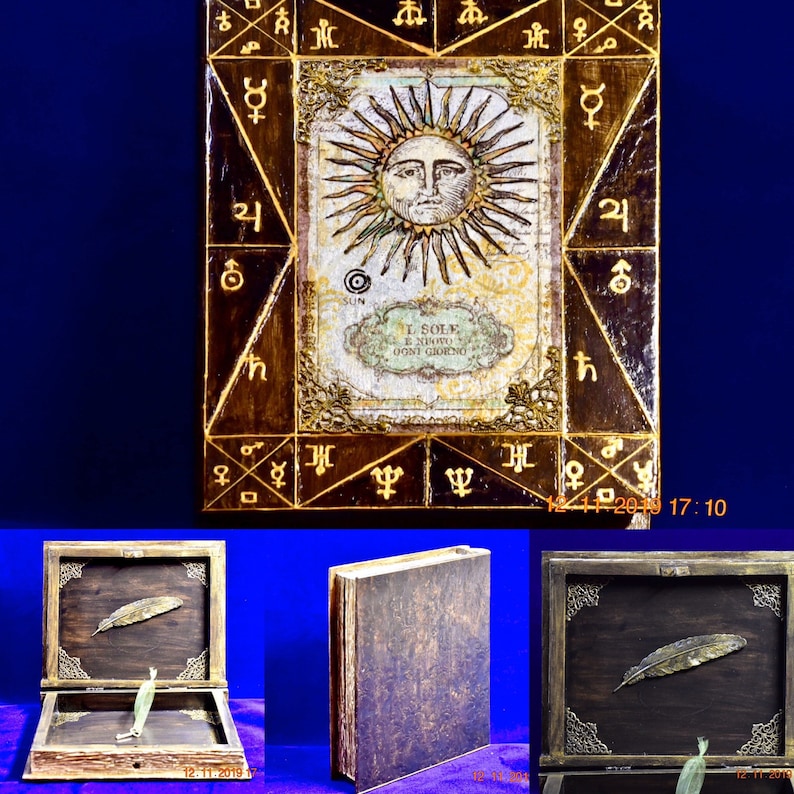 Polymer Clay Jewellery Warden Gift Jewellery boxletter box Oracle; Decoupage Gift