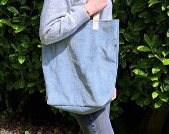 Beige/old pink/bed of wine/blue corduroy tote bag, velvet and floral cotton tote bag