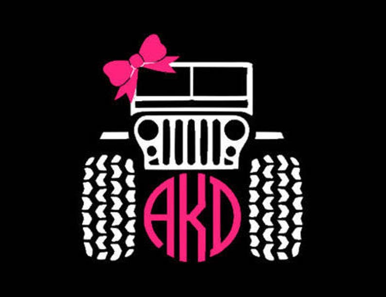 Jeep Decal car decal Monogram decal Jeep monogram Etsy