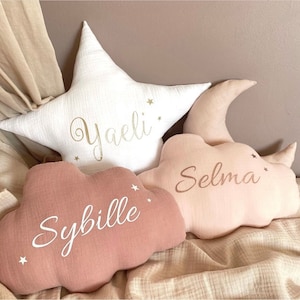 Coussin NUAGE en double gaze personnalisable 16 coloris zdjęcie 1