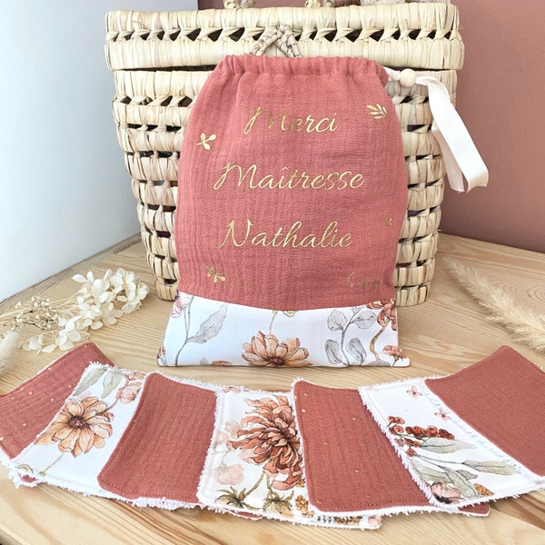 Pochette Cadeau / emballage personnalisable - remerciements - pochon avec ou sans lingettes lavables