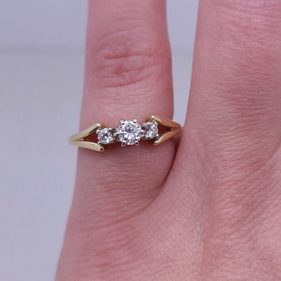 Dainty Diamond Engagement Ring