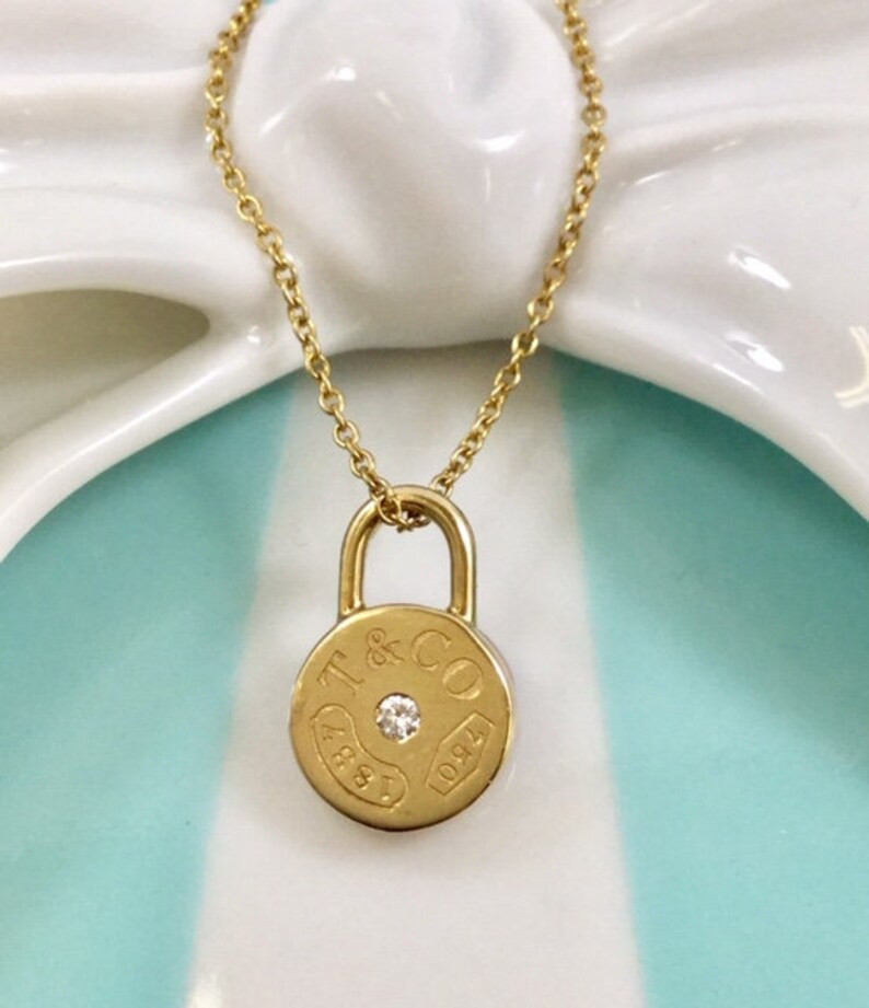 Retired Tiffany and Co 1837 18k Round Mini Padlock Charm