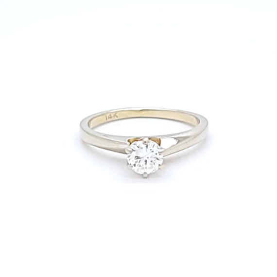 Classic 14k White Gold Diamond Solitaire Engageme… - image 8