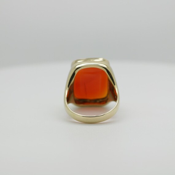 Glowing Mens Carnelian Signet Ring - image 7