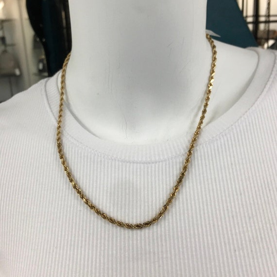 20 Inch Solid Gold Rope Chain - Etsy