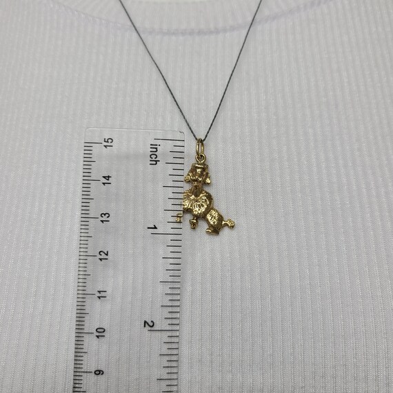 Adorable 14k Poodle Pendant - image 4