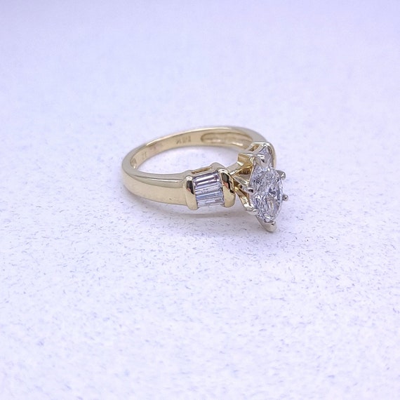 1.17CTW Marquise Diamond Egagement Ring - image 2