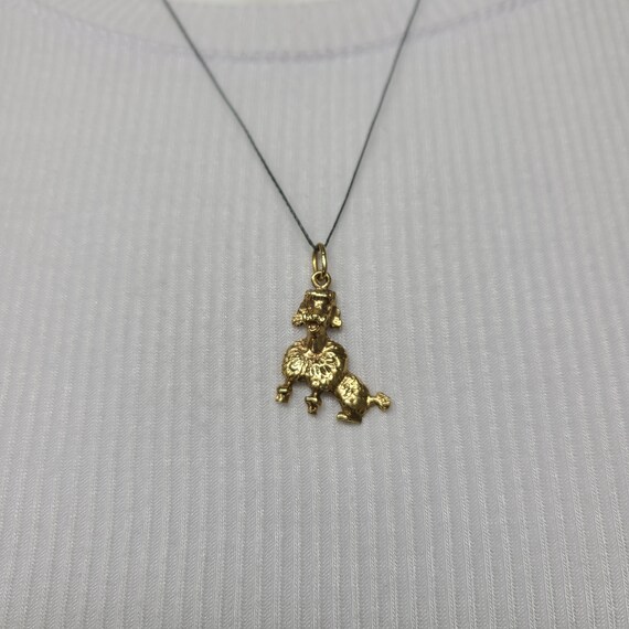 Adorable 14k Poodle Pendant - image 2