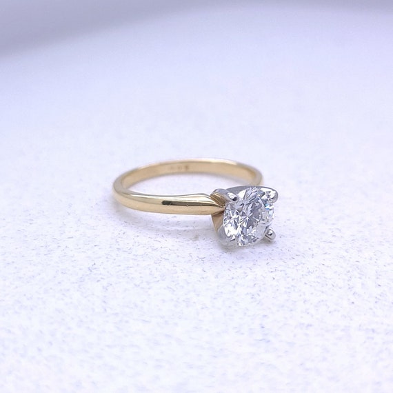 Simply Elegant Solitaire in 14k Yellow Gold with … - image 9