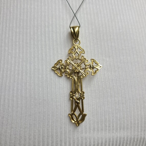 Beautiful 14k Crucifix/Cross Pendant - image 2