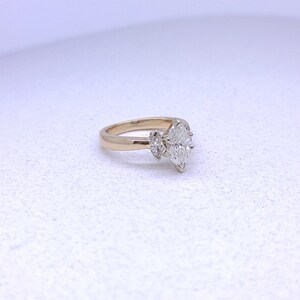 Past Present and Future Represented in This 3 Stone Ring. 14k Yellow ...