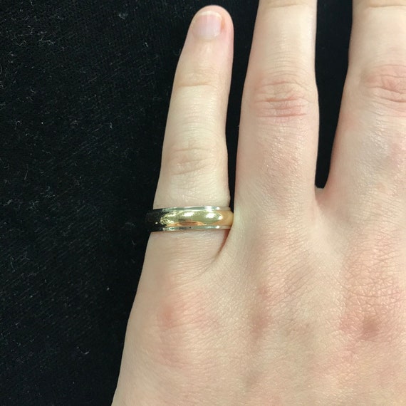 Two-Tone Yellow and White Gold Band