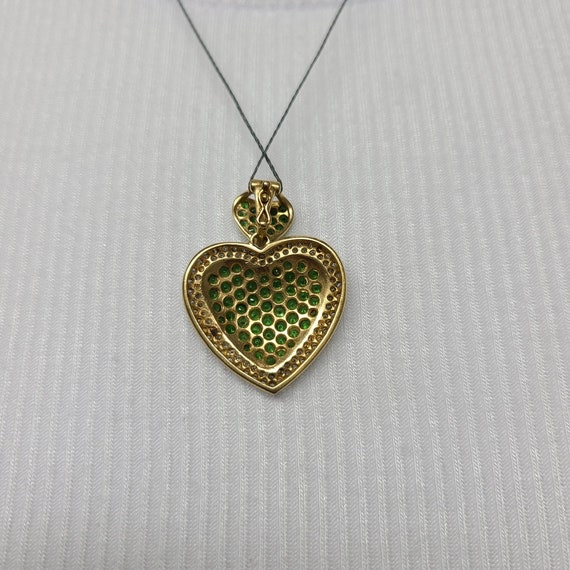 14K Peridot and Diamond Pendant - image 4