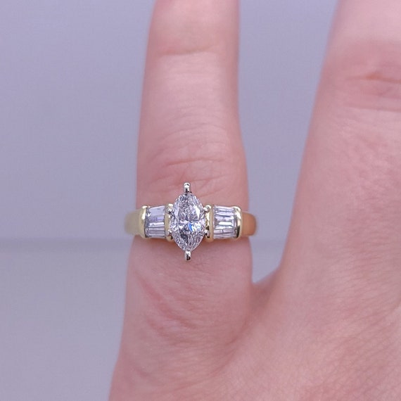 1.17CTW Marquise Diamond Egagement Ring - image 1