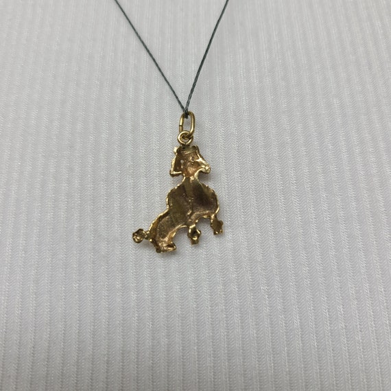 Adorable 14k Poodle Pendant - image 3