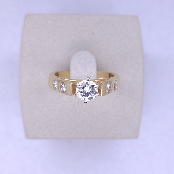 Modern Diamond Engagement Ring - image 2