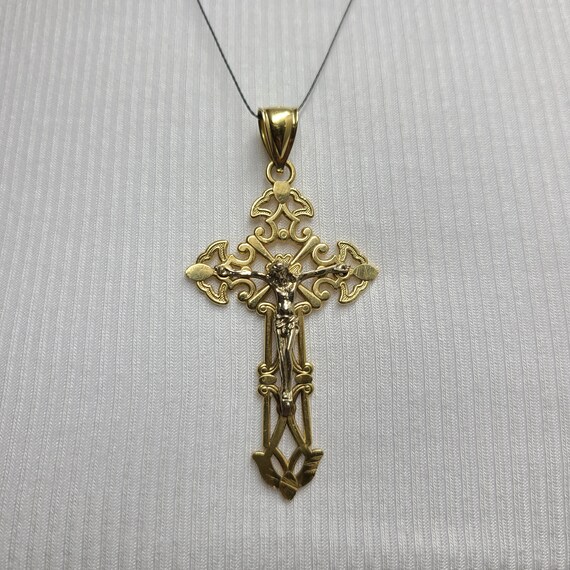 Beautiful 14k Crucifix/Cross Pendant - image 1