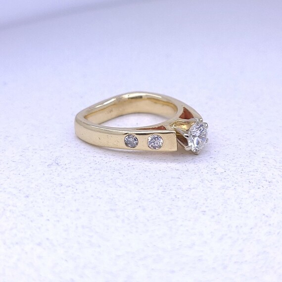 Modern Diamond Engagement Ring - image 9