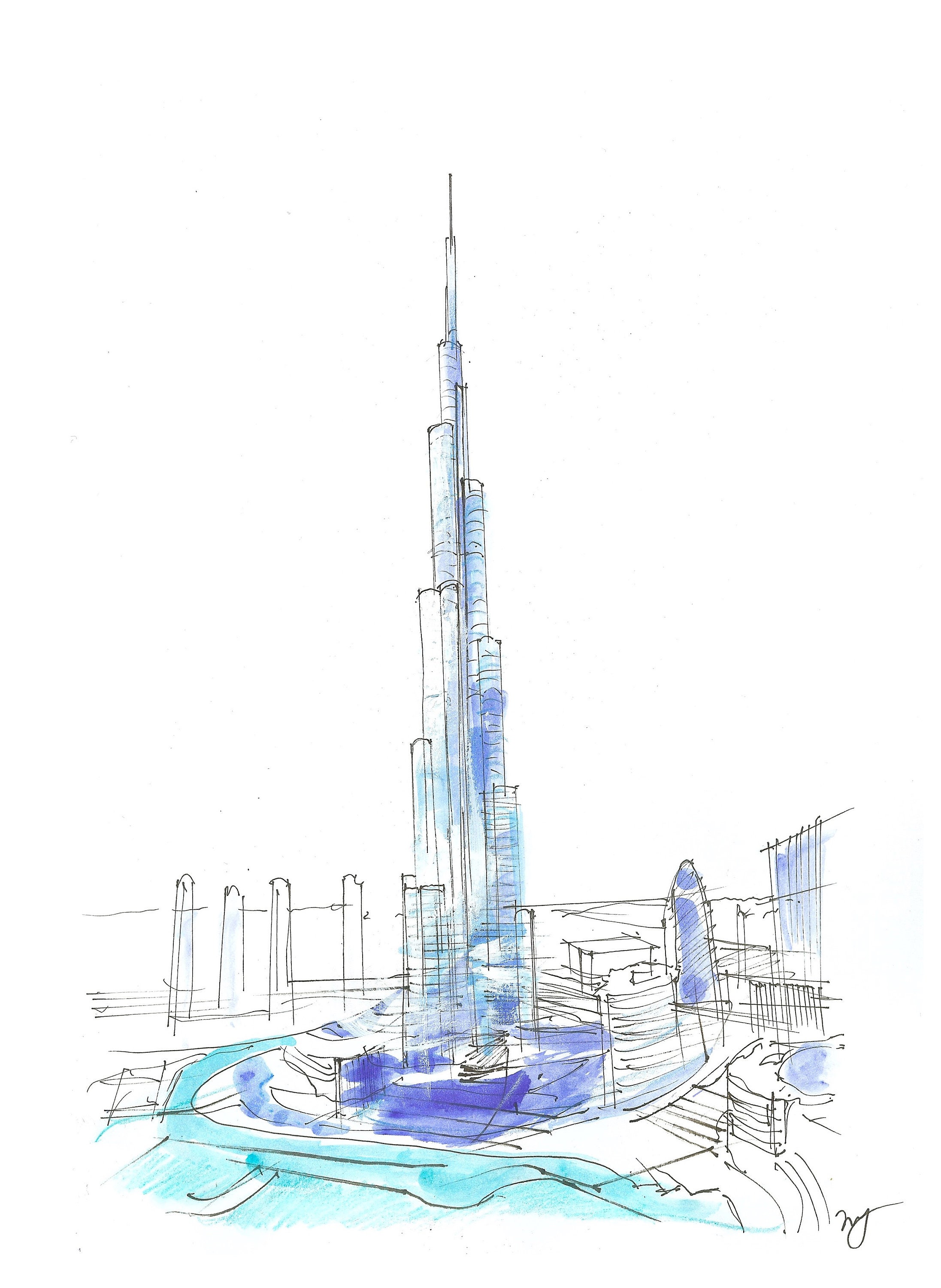 Burj Khalifa Outline Vector Images 89
