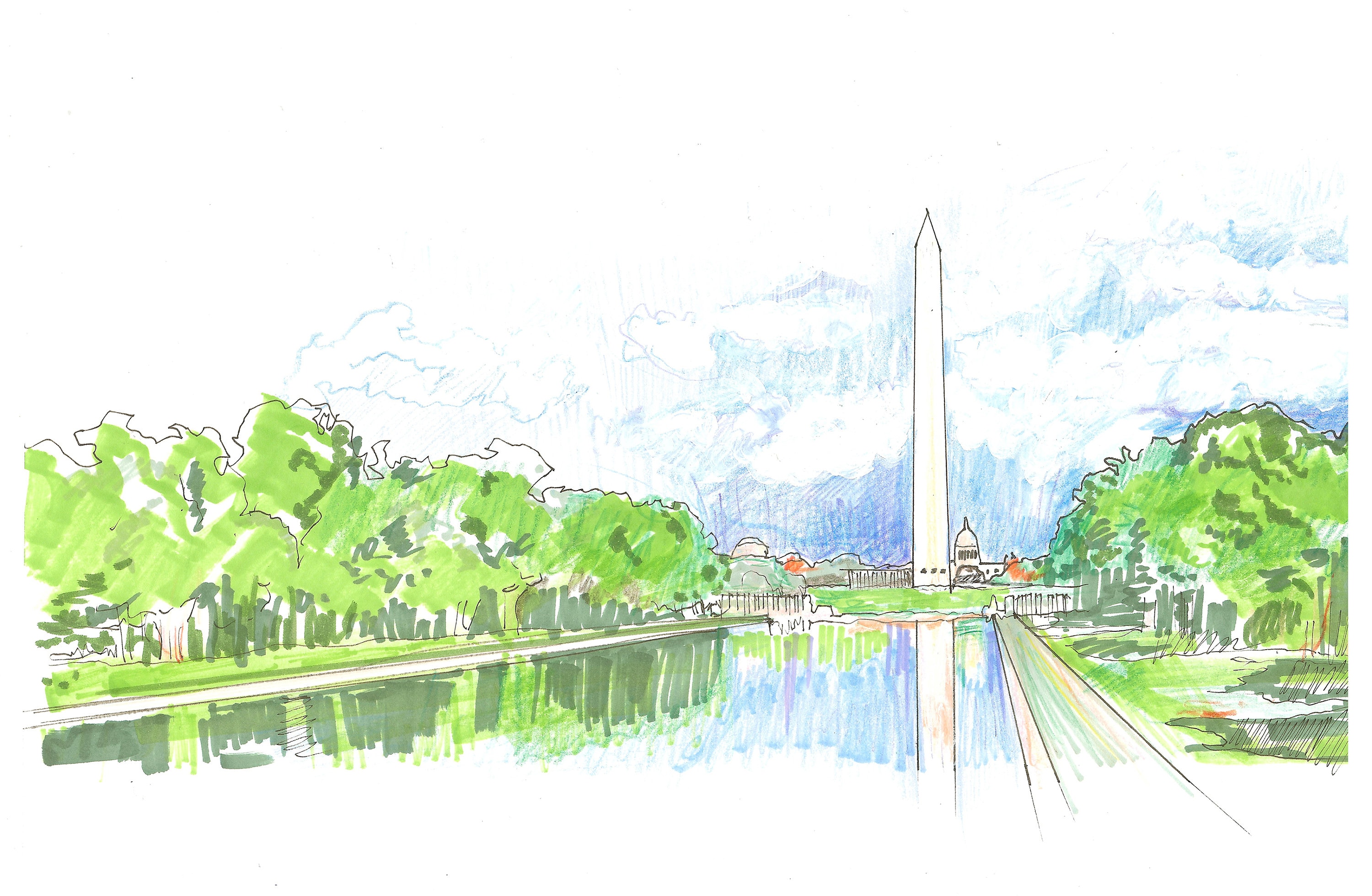 Washington Monument Drawing