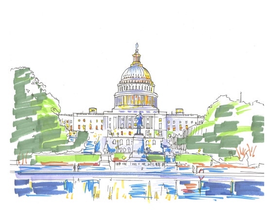 capitol building drawing