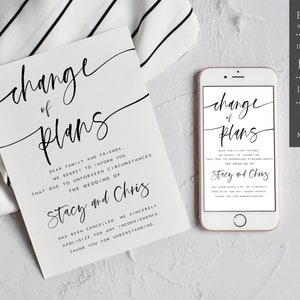 Änderung der Pläne Hochzeitsabsage, Hochzeitsabsage, Verschobene Hochzeit, Änderung des Datums