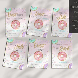 Troca de cartões de dia dos namorados donut, cartões de dia dos namorados em sala de aula, modelo de cartões de dia dos namorados donut, cartões de dia dos namorados escolares
