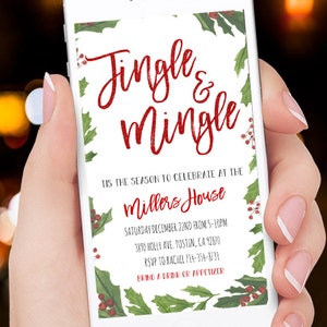 Christmas Party Evite Invitation, Holiday Party Evite Invitation ...