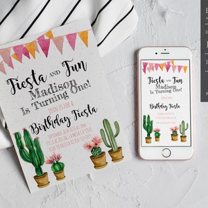 Fiesta Birthday, Fiesta Invitation, Birthday Invitation, Fiesta Party, Mexican Fiesta, Cinco De Mayo, First Birthday, Fiesta Invite