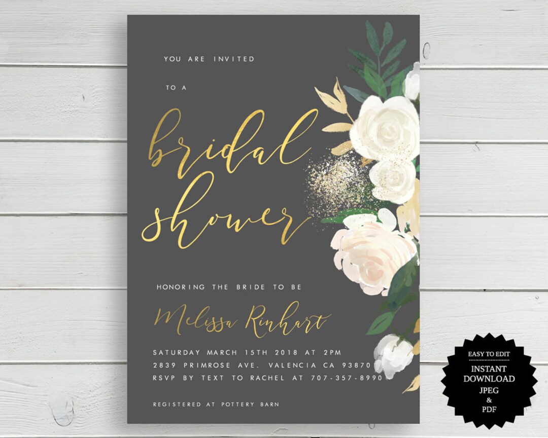 Bridal Shower Shower Invitation Bridal Shower Invite Etsy