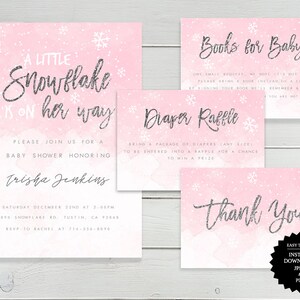 Winter Baby Shower Baby Shower Baby Shower Invite Snowflake Invitation Snowflake Baby Winter Wonderland Shower Invitation Snowflake Shower