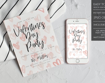 Valentijn uitnodiging, Valentijnsdag, Valentijnsdag, afdrukbare uitnodiging, Valentijnsdag uitnodigen, Valentijnsdag uitnodigen, Valentijnsdag feest,