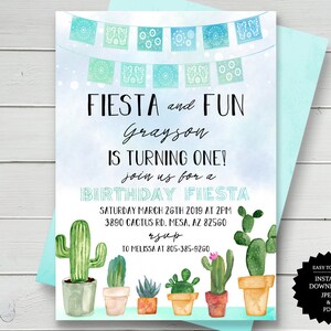 Fiesta Birthday Fiesta Invitation Birthday Invitation Fiesta Party Fiesta Cinco De Mayo Invitation Mexican Fiesta Mexican Printable Instant