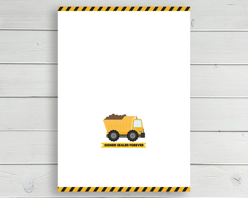 Construction Party, Construction, Construction Invite, Birthday Invitation, Dump Truck Birthday Party Invitation, Dump Truck Birthday image 3