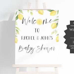 Lemon Baby Shower Welcome Sign, Citrus Baby Shower Welcome Sign, Lemon  Baby Shower Decor, Instant Download - LBSI