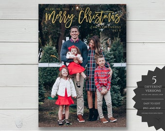 Christmas Card Instant Download Holiday Card Photo Christmas Card Photo Card Editable Template Christmas Photo Card Christmas Template