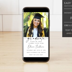 Graduation Party Evite, Electronic Photo Graduation Party Invitation, Modern Graduate Announcement, Modern Graduation Party Invite