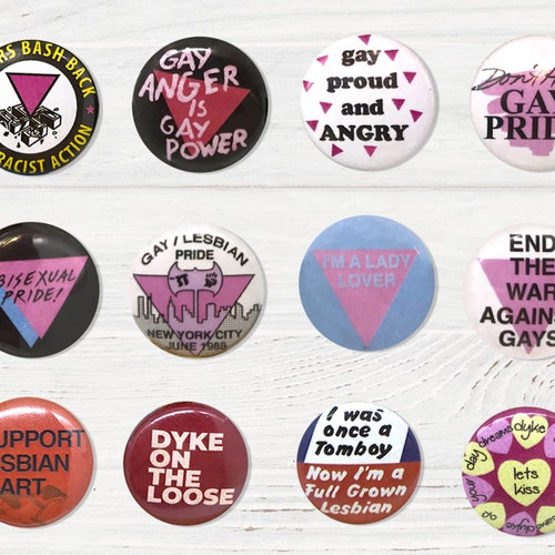 Gay Pride 4 Button Badges LGBT Rights Pins Vintage Remake - Etsy UK